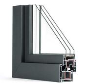 Okna - Okno plastikowe PCV Gealan Linear Okna balkonowe rozwierne + rozwierno-uchylne (ruchomy słupek) 2200x2000 - miniaturka - grafika 1