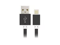 Kable USB - Kabel Leather Iphone 5/6 Czarny - miniaturka - grafika 1