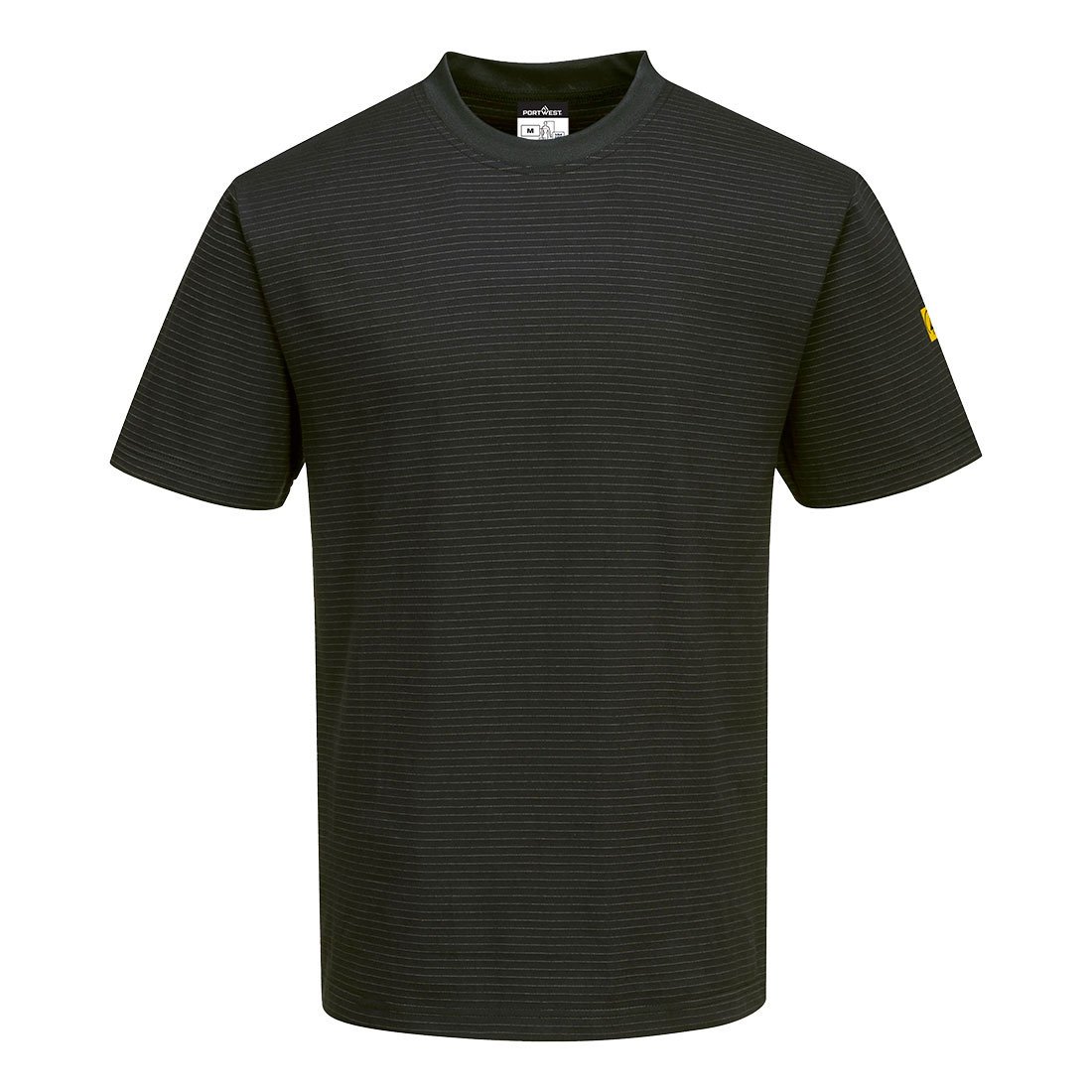 PORTWEST AS20 T-SHIRT ANTYELEKTROSTATYCZNY ESD; CZARNY