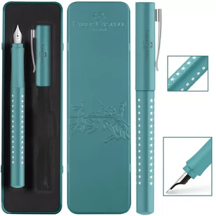 FABER-CASTELL Pióro wieczne Sparkle M w etui Ocean - Pióra wieczne - miniaturka - grafika 1