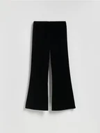 Spodnie damskie - Reserved - Welurowe spodnie - czarny - miniaturka - grafika 1