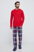 Piżamy męskie - Tommy Hilfiger piżama męska kolor czerwony wzorzysta - miniaturka - grafika 1