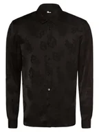 Koszule męskie - The Kooples Koszula męska Mężczyźni Modern Fit Satyna czarny wzorzysty, L - miniaturka - grafika 1