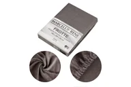 Prześcieradła - Prześcierdało z gumką Frotte 120x200+30cm szary - miniaturka - grafika 1