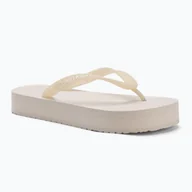 Klapki i japonki damskie - Japonki damskie Calvin Klein YW0YW01830 Beach Sandal Flatform Tpu eggshell/bright white - miniaturka - grafika 1