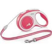 Smycze dla psów - Flexi Smycz New Comfort M linka 5m/ 20kg czerwony - miniaturka - grafika 1
