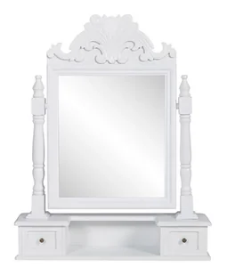 Biała klasyczna toaletka z lustrem na biurko S3-T49 - Toaletki Biała klasyczna toaletka z lustrem na biurko S3-T49 - Toaletki - miniaturka - grafika 1