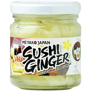 Imbir biały do sushi marynowany 190g - Miyako - Szybkie dania obiadowe - miniaturka - grafika 1