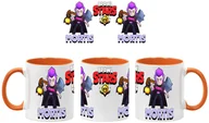 Kubki - Mortis7 Kubek Ceramiczny Prezent Tasse Mug Mug Brawl Stars Battle Arena Mortis, Pomarańczowy 330 ml - miniaturka - grafika 1