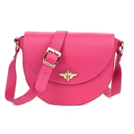 Torebki damskie - Torebka Skórzana Vezze Vespa Luna Fuksja - miniaturka - grafika 1