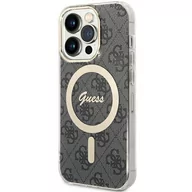 Etui i futerały do telefonów - Etui Guess GUHMP15XH4STK Apple iPhone 15 Pro Max hardcase IML 4G MagSafe czarny/black - miniaturka - grafika 1