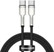 Kable - Przewód kabel USB-C - USB-C Cafule Metal Data Power Delivery 100W 1m - czarny - miniaturka - grafika 1