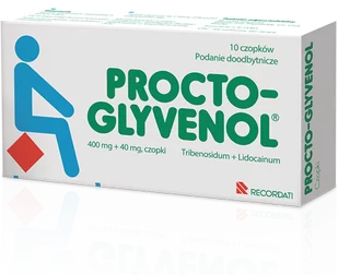 RECORDATI POLSKA sp. z o.o PROCTO-GLYVENOL czopki 10 sztuk - Układ pokarmowy - miniaturka - grafika 1