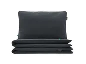 Pościel - Pościel Basic Grafitowy 140X200 Cm + 1X 80X70 Cm - miniaturka - grafika 1