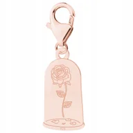 Bransoletki - Zawieszka Pozłacana Róża Kwiat Blaszka Kwiatem Flower Tulipan SREBRO 925 - miniaturka - grafika 1