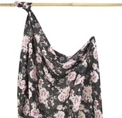 Otulacze - Makaszka, Otulacz bambusowy, Night Flowers, 75x100 cm - miniaturka - grafika 1