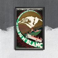 Plakaty - Plakat vintage do salonu Mount Blanc - miniaturka - grafika 1