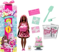 Lalki dla dziewczynek - Barbie Party Unboxed Black Doll - miniaturka - grafika 1