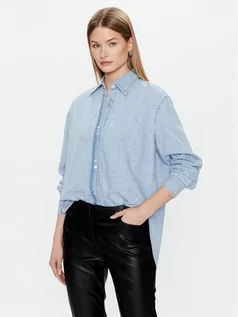 Koszule damskie - Pinko Koszula jeansowa 100816 A0FO Niebieski Regular Fit - grafika 1