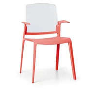 Krzesła - B2B Partner Plastikowe krzesła GEORGE, czerwony 904003 - miniaturka - grafika 1