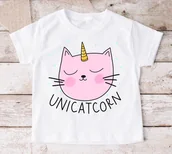 Koszulki dla dziewczynek - koszulka unicatorn dla dziewczynki - miniaturka - grafika 1