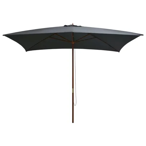 Parasol drewniany UV 200x300x250cm antracyt