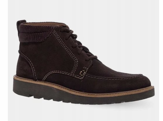 CLARKS TRZEWIKI MĘSKIE BRĄZOWE SKÓRZANE 43 1JIB