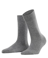 Skarpetki damskie - FALKE Kobiety Skarpety Sensitive London W SO Zrównoważona Bawełna bezuciskowe 1 Para, Szary (Light Grey Melange 3390), 35-38 - miniaturka - grafika 1