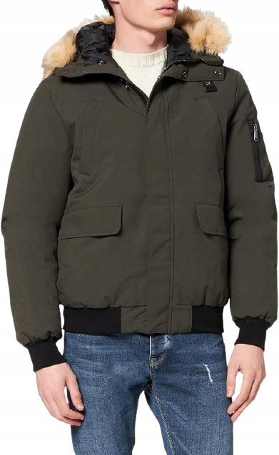 SCHOTT NYC KURTKA MĘSKA ZIELONA PARKA Z ODPINANYM KAPTUREM XL 1J5C