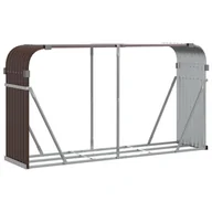 Wózki magazynowe - vidaXL Stojak na drewno, brązowy, 180x45x100 cm, stal galwanizowana - miniaturka - grafika 1
