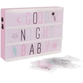 Lampy pozostałe - Atmosphera Ramka z podświetleniem do pokoju dziecięcego lampa stojąca z literami i symbolami na szafkę nocną B0759V8GTP - miniaturka - grafika 1