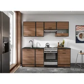 Meble kuchenne - Zestaw mebli kuchennych Carballo 7 el. 220 cm kolor orzech - miniaturka - grafika 1