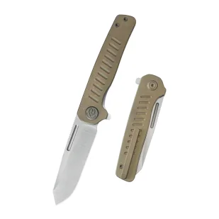 Nóż składany Kubey KB Knives Steelhead Bronze Titanium, Satin M390 by Mark Perez (KB315D) - Noże - miniaturka - grafika 1