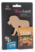Thinking Gifts WoodLand Lion drewniana zakładka do książki lew - Zakładki do książek - miniaturka - grafika 1