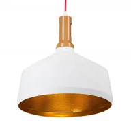 Lampy sufitowe - BLmeble Lampa wisząca biało-złota SEPIK BLmeble - miniaturka - grafika 1