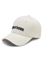 Czapki damskie - Tommy Hilfiger Czapka z daszkiem Hilfiger Prep Cap AW0AW16040 Écru - miniaturka - grafika 1