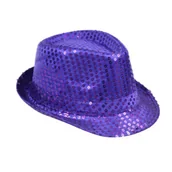 Stroje karnawałowe - Arpex Kapelusz cekiny fioletowy - miniaturka - grafika 1
