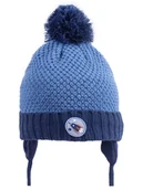 Czapki damskie - Czapka zimowa chłopięca rakieta kosmiczna wiązana 38-40 YOCLUB - miniaturka - grafika 1