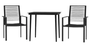 Czarny elegancki zestaw mebli ogrodowych F4-W16 - Meble ogrodowe - miniaturka - grafika 1