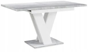 Stół nowoczesny rozkładany Beton Biały 120-160/80 cm - Stoły - miniaturka - grafika 1
