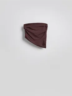 Reserved - Asymetryczny top z wiskozy - brązowy - Bluzki damskie - miniaturka - grafika 1