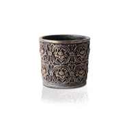 Donice - Osłonka Stare Złoto Mosiądz Doniczka 14X13 Cm - miniaturka - grafika 1