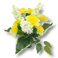 Sztuczne kwiaty - WIOSENNY BUKIET WKŁAD DO WAZONU KWIATY NA CMENTARZ GRÓB POMNIK ŻONKILE - miniaturka - grafika 1