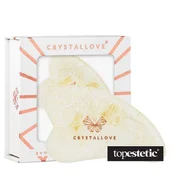 Rollery do masażu - Crystallove Crystallove Płytka do Masażu Twarzy Gua Sha z Bursztynu Mlecznego Oczyszcza z toksyn, poprawia krążenie 1 szt. - miniaturka - grafika 1