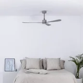 Wentylatory sufitowe - FARO BARCELONA Wentylator Amelia, silnik DC, 3 łopatki, szary - miniaturka - grafika 1