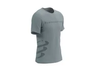 Koszulki sportowe męskie - COMPRESSPORT koszulka techniczna LOGO SS TSHIRT alloy green - miniaturka - grafika 1
