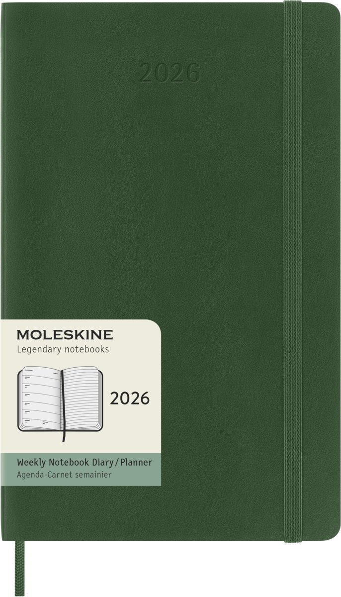 MOLESKINE kalendarz 2026 ZIELONY LARGE WEEKLY SOFT TYGODNIOWY (13x21)