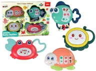 Gryzaki dla dzieci - Import LEANToys Dziecięcy Zestaw Grzechotek 4 Sztuki Żółw Rybka Zwierzęta Morskie Gryzak LT-10113-0 - miniaturka - grafika 1