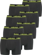 Majtki męskie - Bokserki męskie HEAD, 2-pak - Basic, bawełna stretch, jednokolorowe antracyt/żółty XL - miniaturka - grafika 1