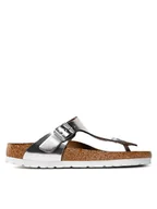 Klapki i japonki damskie - Birkenstock Japonki Gizeh Bs 1003675 Srebrny - miniaturka - grafika 1